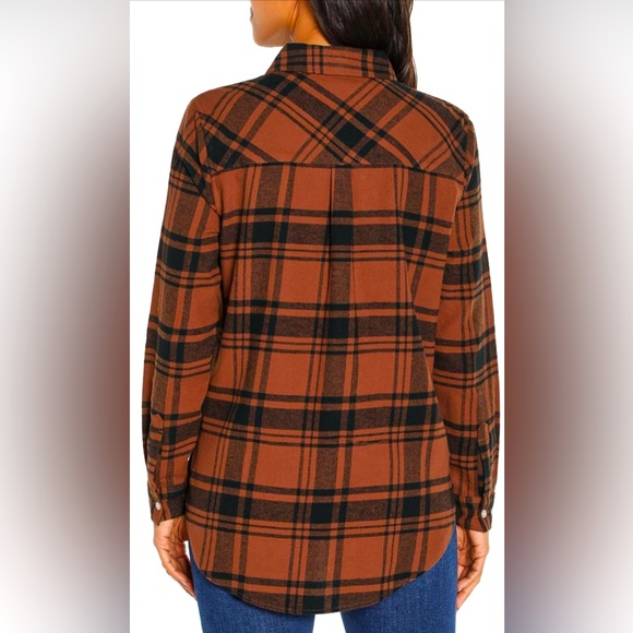 NWOT Gap Oversized Plaid Flannel Button Down - Picture 4 of 12